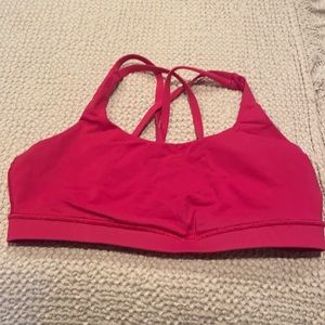 Lululemon Energy Bra; Hot pink Size 12